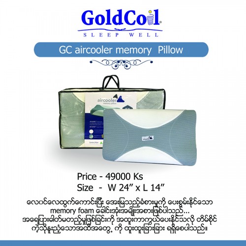 Air Cooler Memory Pillow (Gold Coil)